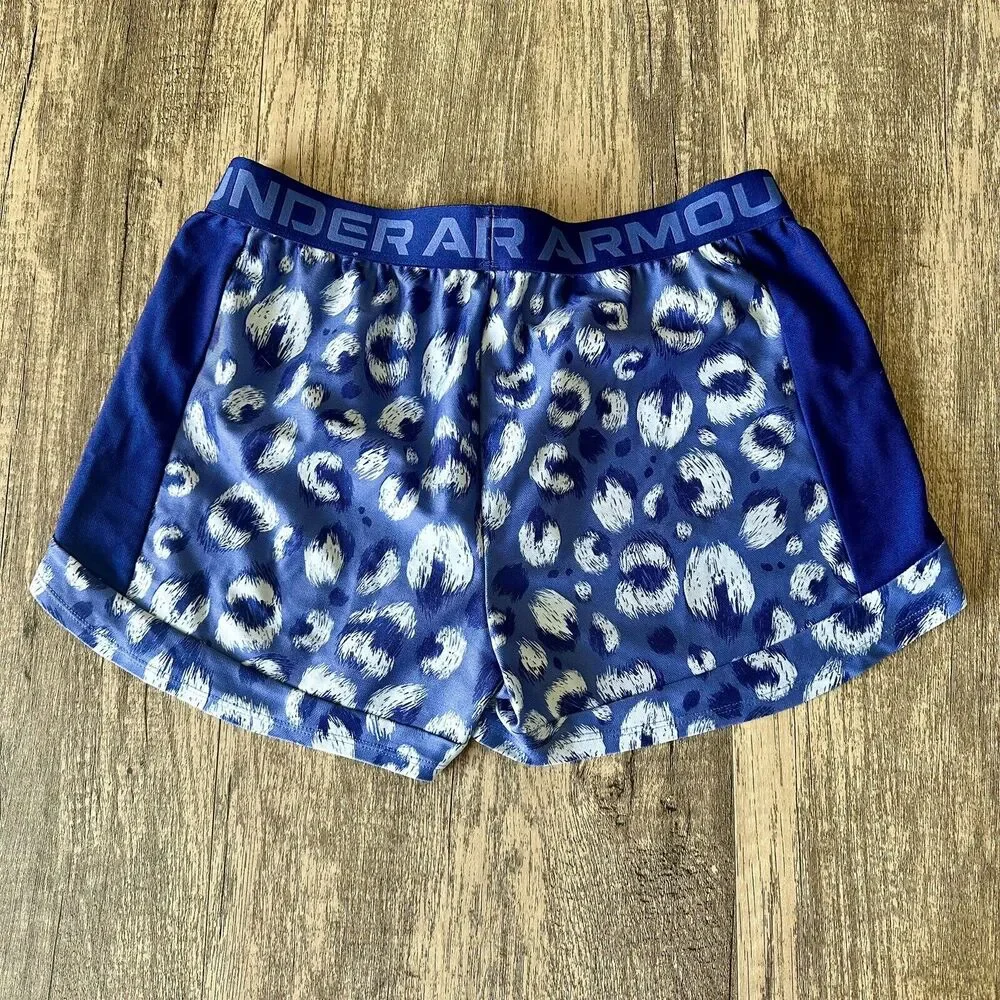 Girls Under Armor Youth Large Elastic Waist Running Shorts Athletic Wear YXL - Picture 2 of 3